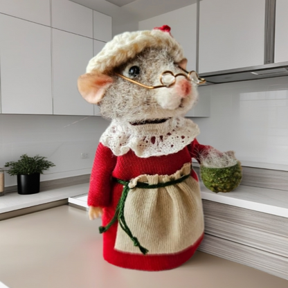🎉HETA FÖRSÄLJNINGEN 49% rabatt🎄Söt Nålfiltad Mus för Dekoration