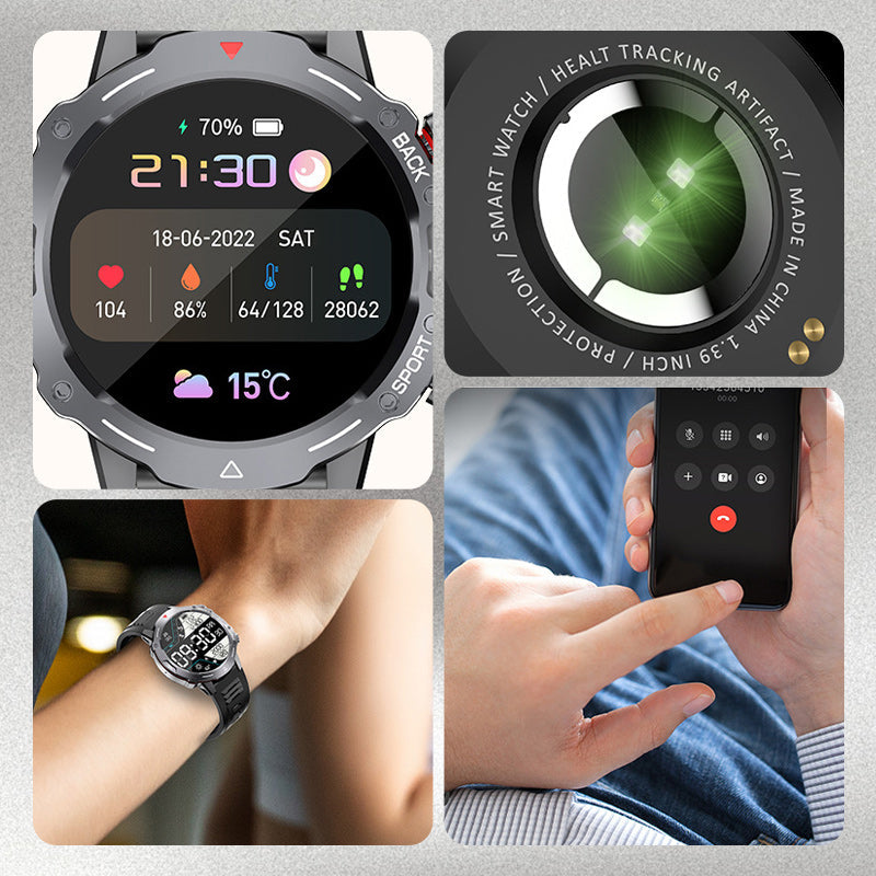 🔥2025 Ny release🔥Multifunktionell 1.39 tum Bluetooth Smartklocka för Män och Kvinnor