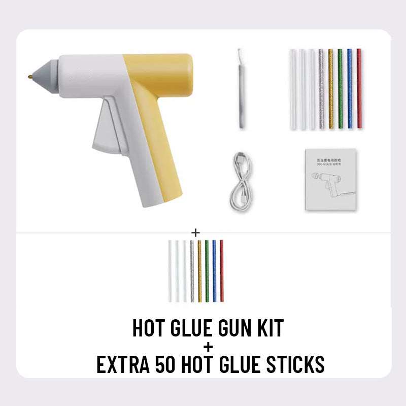 🎁2025 HOT SALE👨‍👩‍👧‍👦Sladdlös limpistol med limstickor