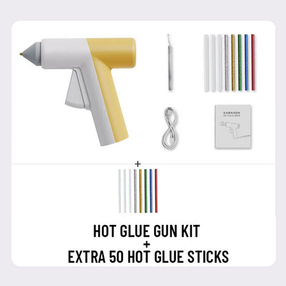 🎁2025 HOT SALE👨‍👩‍👧‍👦Sladdlös limpistol med limstickor