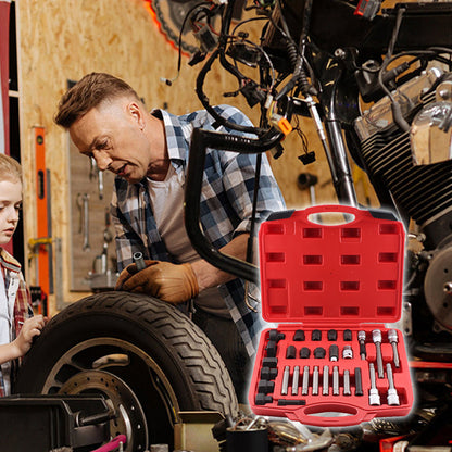 🔧Super helper🔥Verktygssats för borttagning av generatorremskiva med organisatör