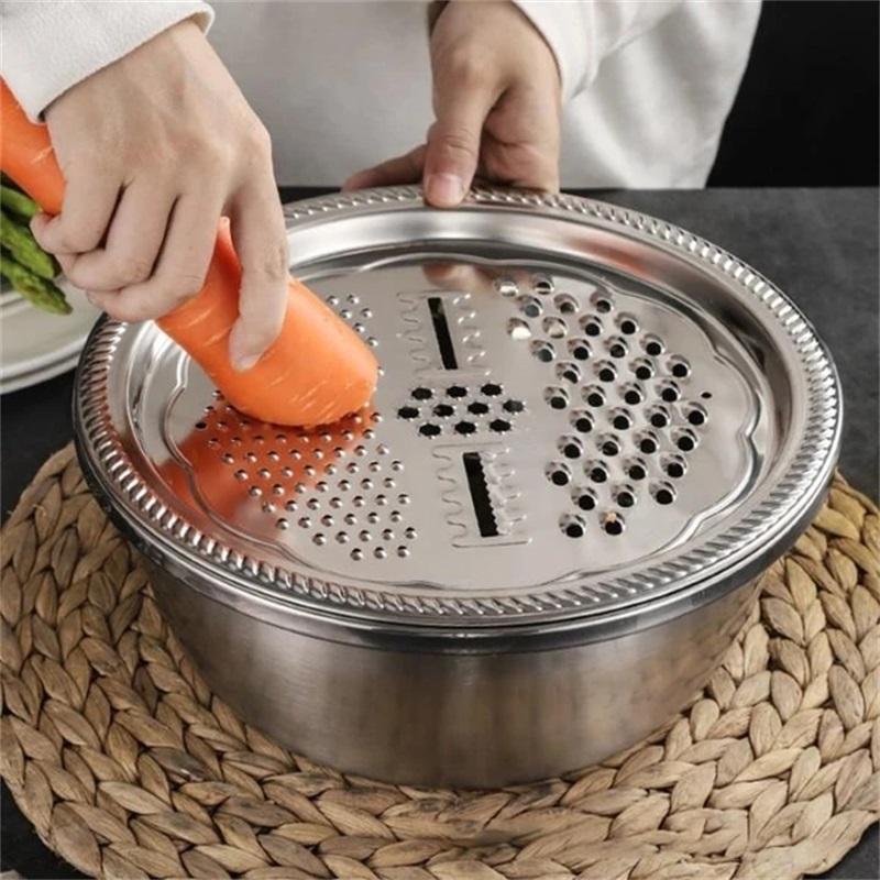 Multifunktionellt handfat i rostfritt stål🥒🥕🥔🍠