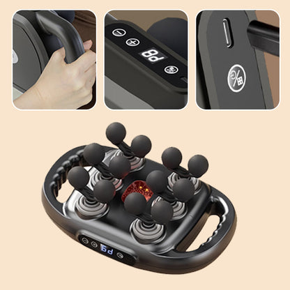 🔥Multifunktionell automatisk 12-rullars muskelmassage maskin
