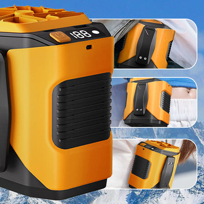 【🌞Sommarvaror för utomhusbruk】6000mAh multifunktionell kylfläkt för midjan med 100🧊 hastigheter och ficklampa