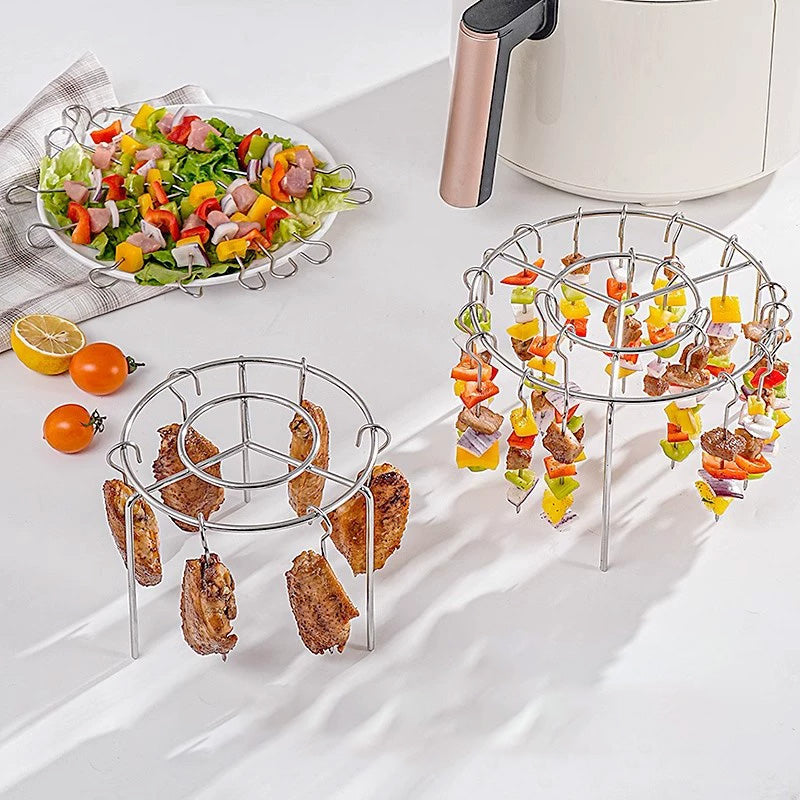 316 Rostfritt Stål Multifunktionellt Grillgaller-Set för Air Fryer