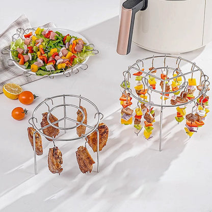 316 Rostfritt Stål Multifunktionellt Grillgaller-Set för Air Fryer