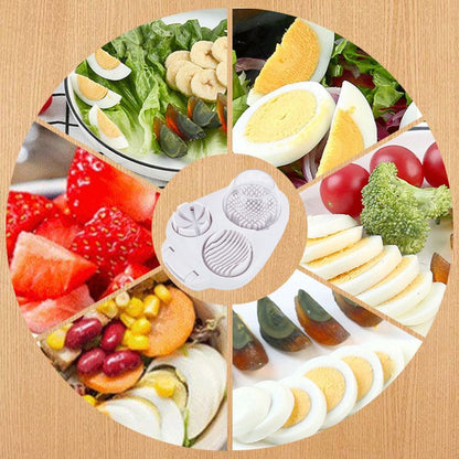 🔥Ny 3-i-1 Multifunktionell grönsaksskärare Fancy Split Egg Slicer Egg Slicing and Dividing