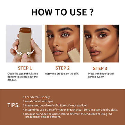 💖Köp 1 få 1 gratis🥰Fuktgivande och lystergivande serumförstärkt foundationstick