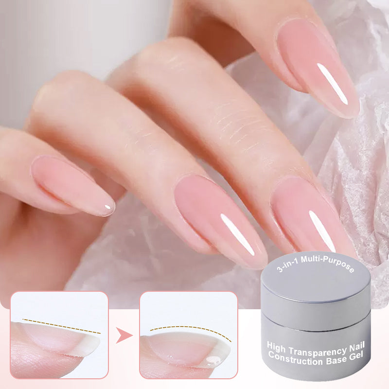 ✨️💅3-in-1 Mångsidig Hög Transparent Nagelbygg Base Gel