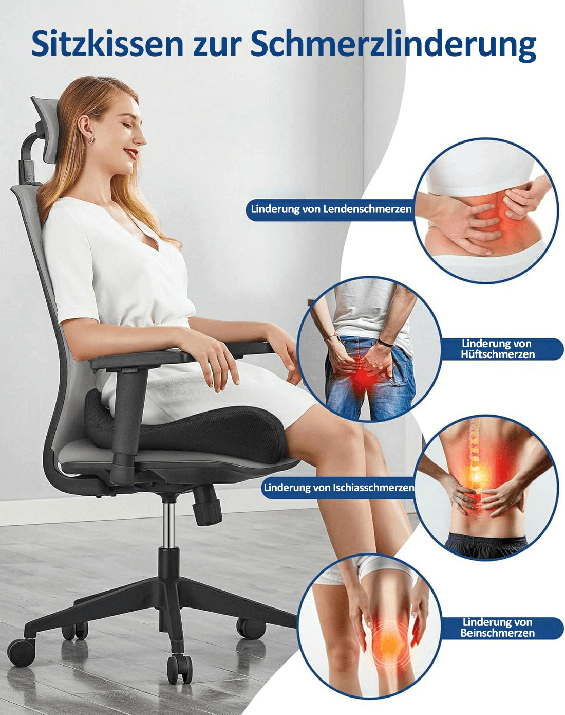 🎁Senaste dagen 50％ RABATT🔥Ergonomisk sittdyna tillverkad av minnesskum