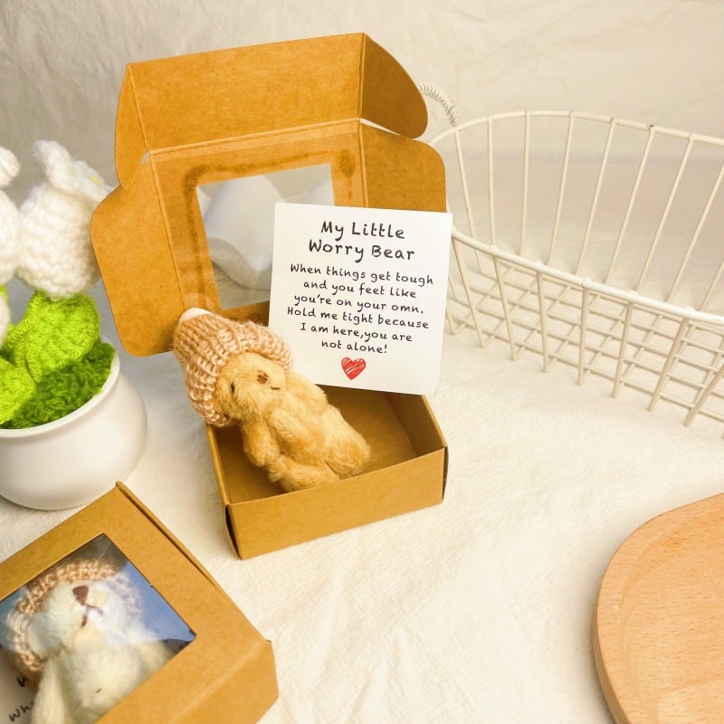 ✨Köp 1 Få 1 gratis✨Handgjord Mini Plush Nallebjörn i Låda