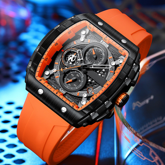 💖50% rabatt 🔥Cyberpunk futuristisk stil⌚Multifunktionell quartzklocka för män