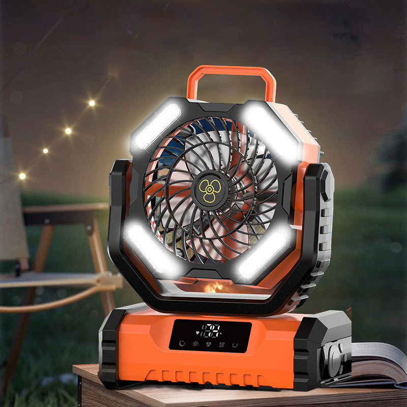 🔥 Multifunktionell bärbar campingfläkt - med fjärrkontroll🎁Fri frakt（50 % rabatt）