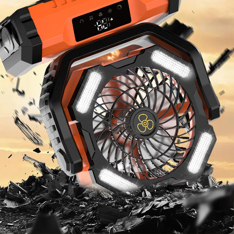 🔥 Multifunktionell bärbar campingfläkt - med fjärrkontroll🎁Fri frakt（50 % rabatt）
