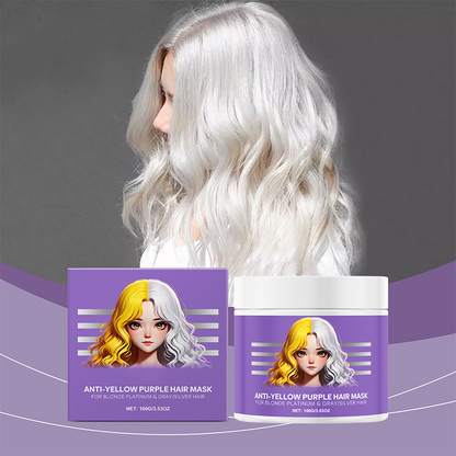 💜Anti-gulnande lila hårmask💜