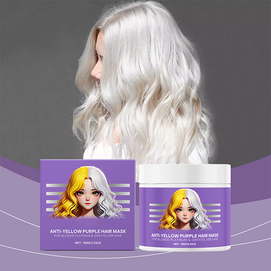 💜Anti-gulnande lila hårmask💜