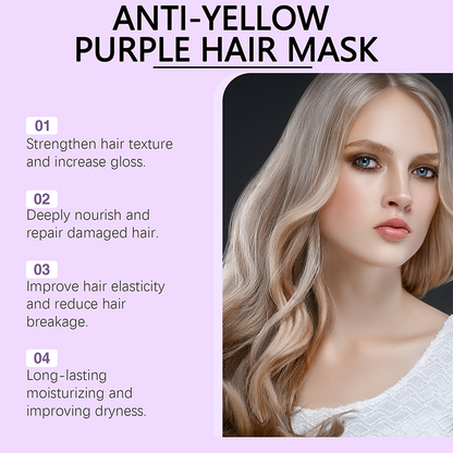 💜Anti-gulnande lila hårmask💜