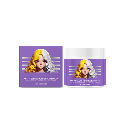 💜Anti-gulnande lila hårmask💜