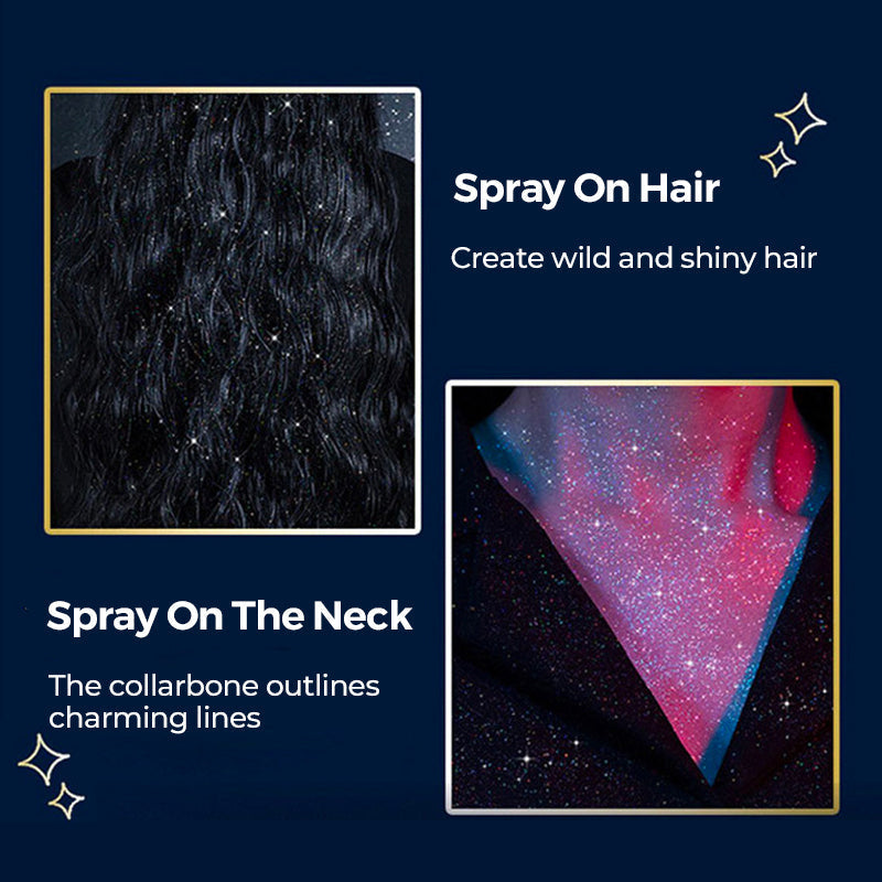 ✨Långtidsverkande glänsande glitterspray för kroppen