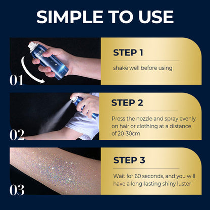 ✨Långtidsverkande glänsande glitterspray för kroppen