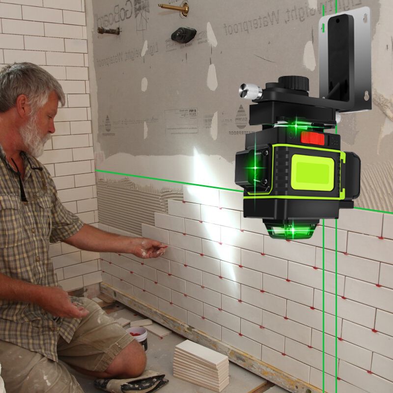 🔥16-linjig grön laserwaterpass med automatisk nivellering🎉