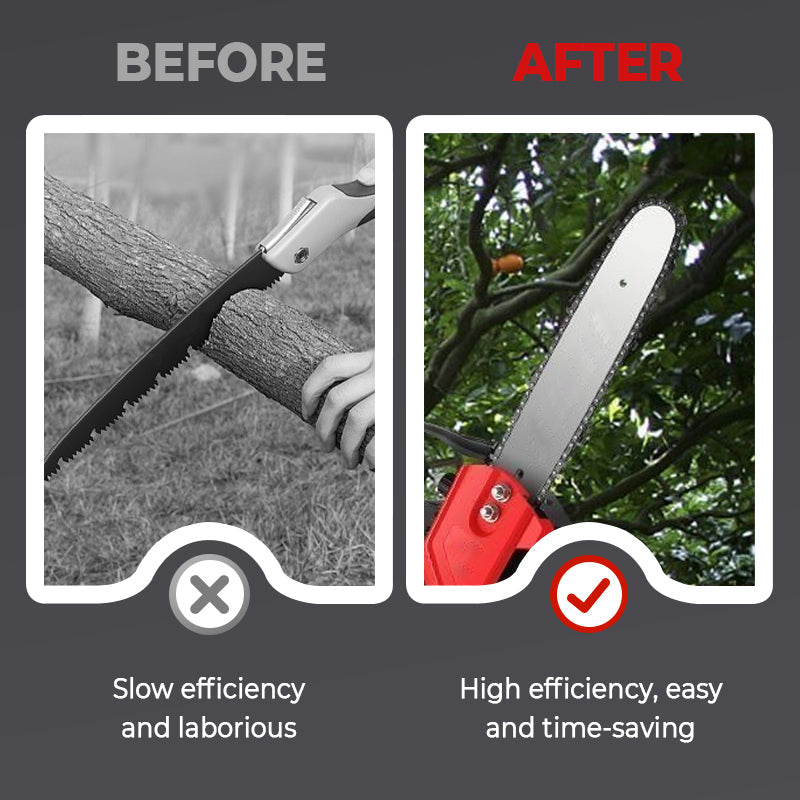 🔥Tyskt utsökt hantverk-Hållbar🔥Handhållen sladdlös litiumjonkedjesåg med hög effekt