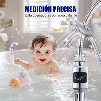 Mycket exakt LED-duschtermometer