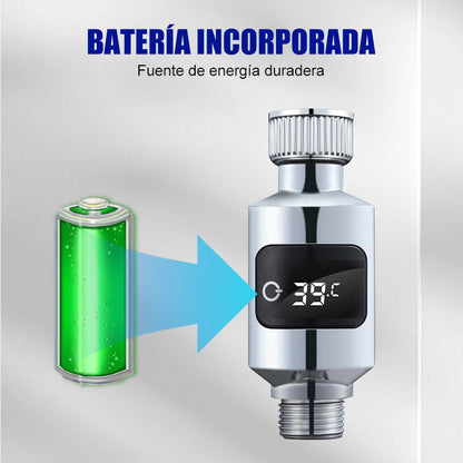 Mycket exakt LED-duschtermometer