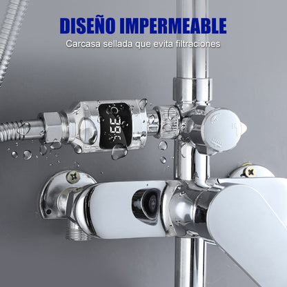 Mycket exakt LED-duschtermometer