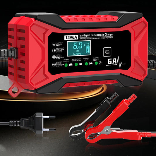 🔋 Bärbar smart bilbatteriladdare och underhållsapparat | Nödstart och hemmabruk