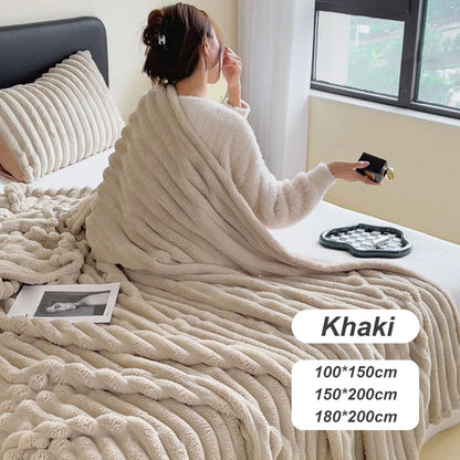 🍂Höstrea – 50 % rabatt!🛏️Tjock kaninplush & mjölkvelourtäcke🫧Svep in dig i ultimat komfort
