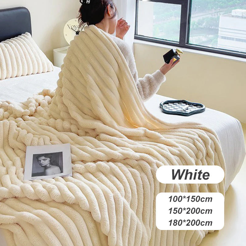 🍂Höstrea – 50 % rabatt!🛏️Tjock kaninplush & mjölkvelourtäcke🫧Svep in dig i ultimat komfort