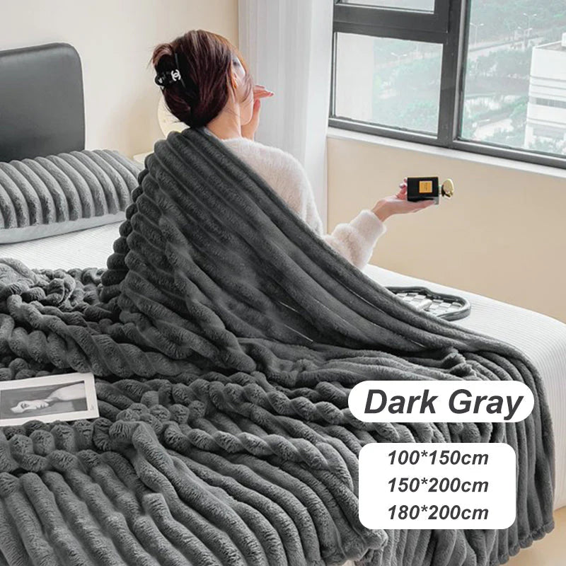 🍂Höstrea – 50 % rabatt!🛏️Tjock kaninplush & mjölkvelourtäcke🫧Svep in dig i ultimat komfort