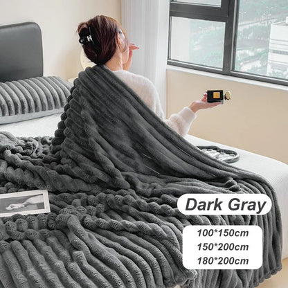 🍂Höstrea – 50 % rabatt!🛏️Tjock kaninplush & mjölkvelourtäcke🫧Svep in dig i ultimat komfort