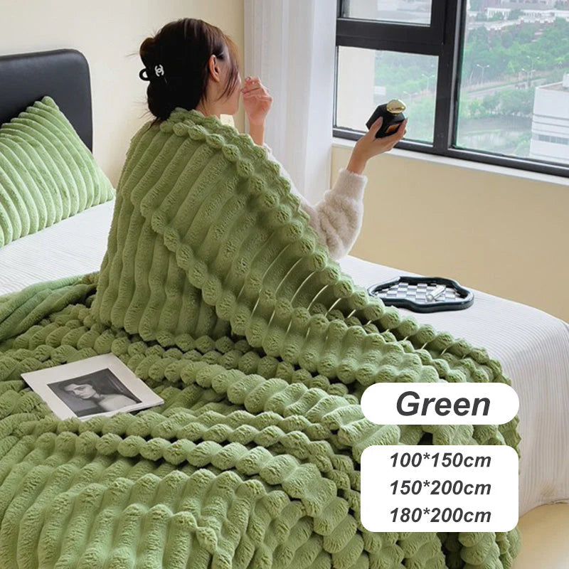 🍂Höstrea – 50 % rabatt!🛏️Tjock kaninplush & mjölkvelourtäcke🫧Svep in dig i ultimat komfort