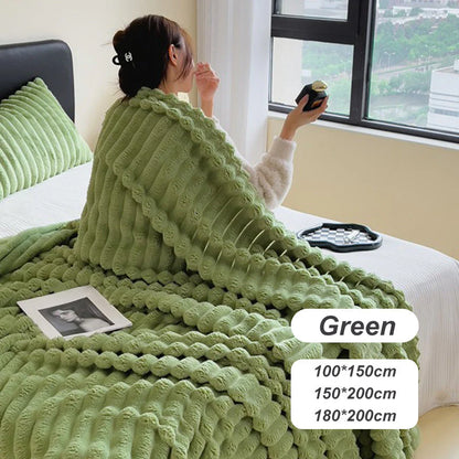 🍂Höstrea – 50 % rabatt!🛏️Tjock kaninplush & mjölkvelourtäcke🫧Svep in dig i ultimat komfort