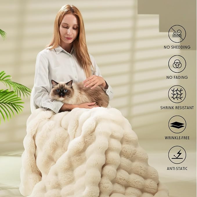 🍂Höstrea – 50 % rabatt!🛏️Tjock kaninplush & mjölkvelourtäcke🫧Svep in dig i ultimat komfort