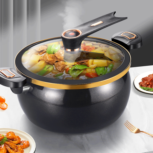 ⏰Rea de sista 2 timmarna: 499kr!!🍲✨Mikrotryck Emaljerad Gryta med Stor Kapacitet