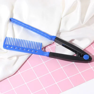 🔥Buy More Save More🎉Each Only ￡2.39!!!🔥V-shaped clip design curling comb