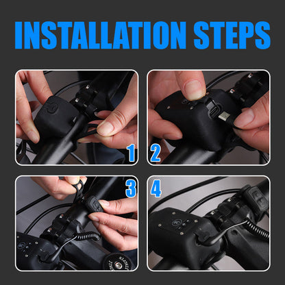 Vattentät cykelstrålkastare för utomhusbruk med signalhorn