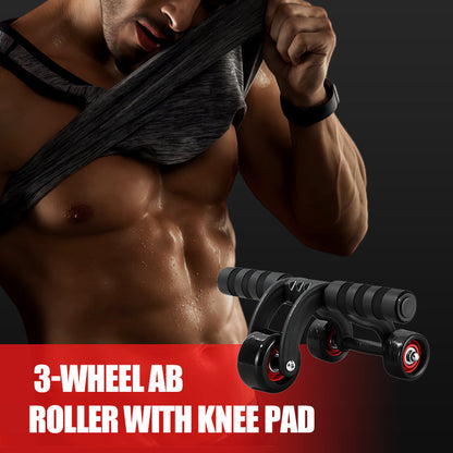 🔥🎁3-Wheel Ab Roller with Knee Pad