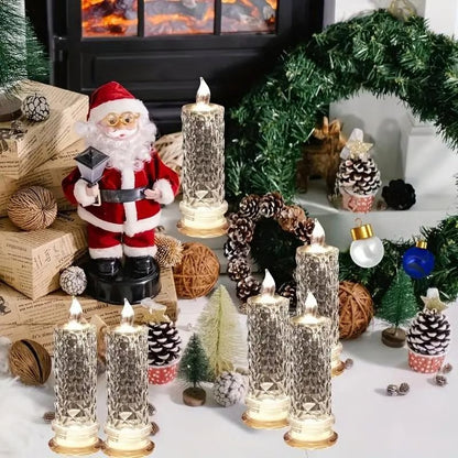 Set med 4 LED-kristalljus