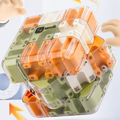 🧩Stor labyrint 3D-pussel labyrint kub - engagerande hjärngympa leksa