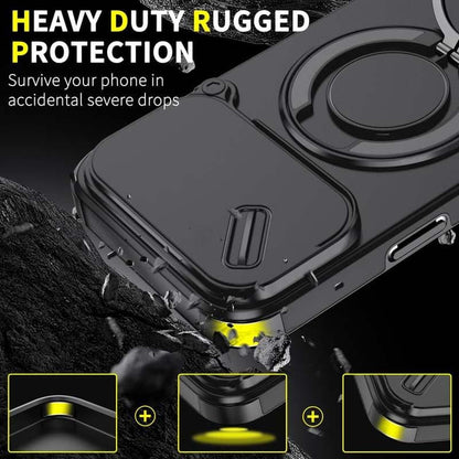 🔥Metallisk cyberpunk-känsla🔥Magnetisk mobilskal med ringstöd för iPhone