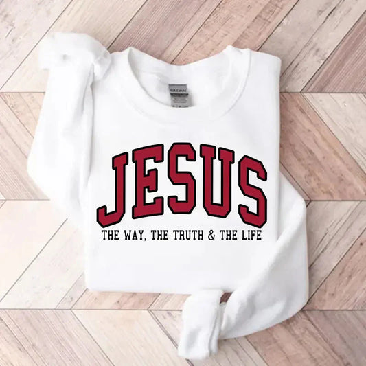 ✝️💝49% RABATT💕Unisex Kristen Sweatshirt Jesus Hoodie Tro Sweatshirt 🎁
