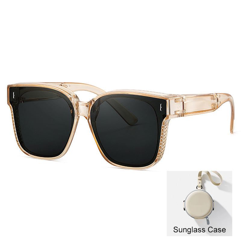 😎Fällbara solglasögon som kan bäras över vanliga glasögon – antireflexbehandling för bilkörning🚗☀️