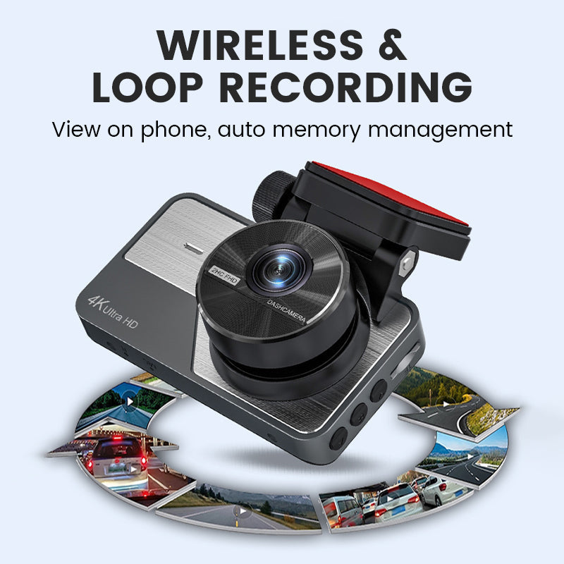 📹 50 % RABATT BEGRÄNSAD TID! ✨ 4K Ultra HD-bilkamera med mörkerseende – Wi-Fi och loop-inspelning för kontinuerlig övervakning 🚗🌙