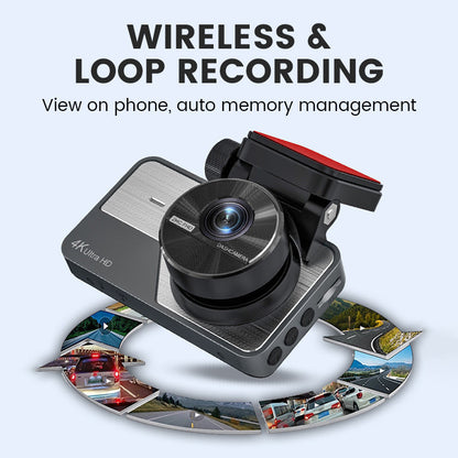 📹 50 % RABATT BEGRÄNSAD TID! ✨ 4K Ultra HD-bilkamera med mörkerseende – Wi-Fi och loop-inspelning för kontinuerlig övervakning 🚗🌙