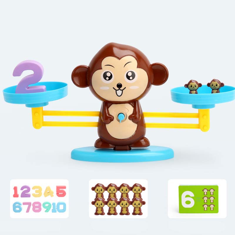 🎁Barnens tecknade djurbalansvåg leksaksset