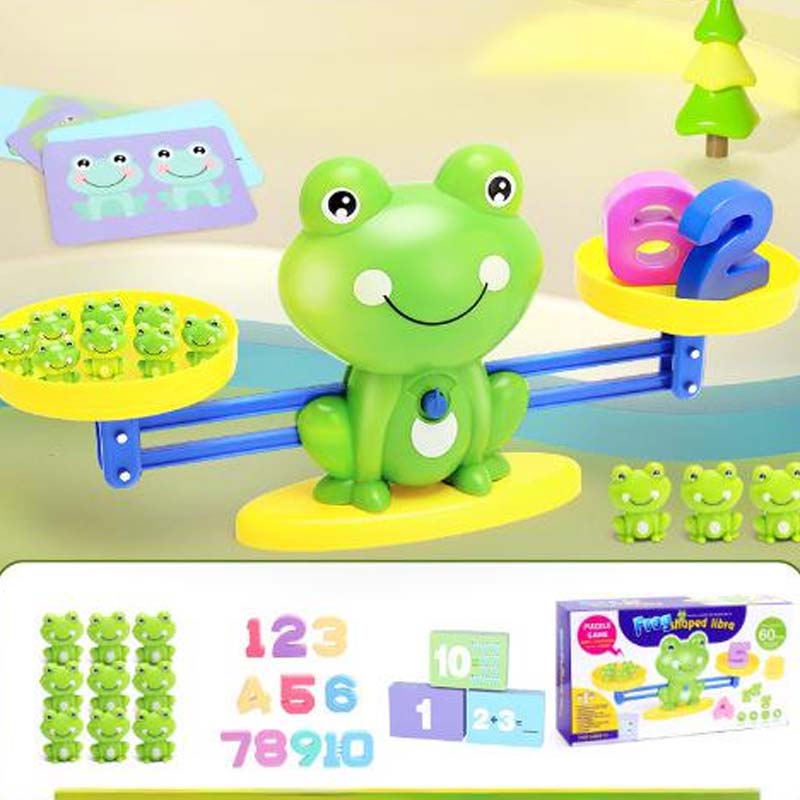 🎁Barnens tecknade djurbalansvåg leksaksset